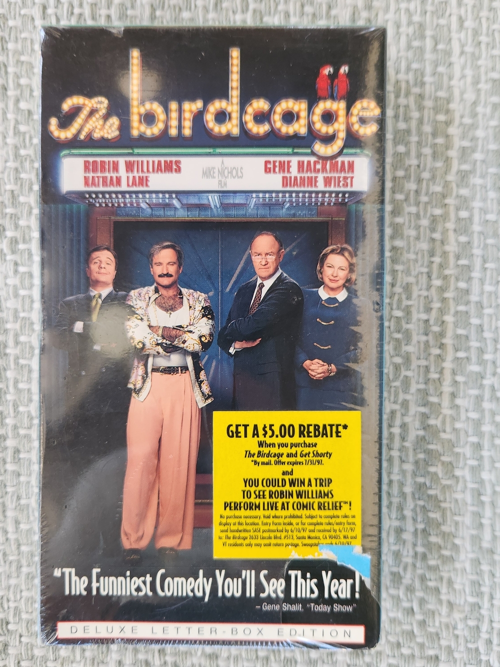 The Birdcage VHS Movie Sealed 1996 deluxd letterbox edition